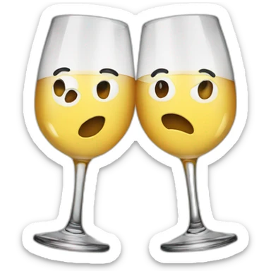 2 Clinking Glasses sticker