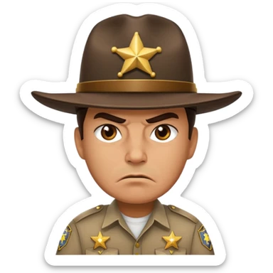 angry sheriff sticker