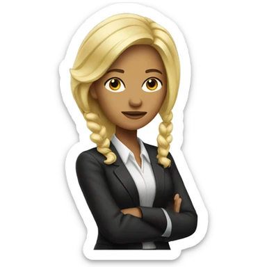 blonde lawyer girl sticker