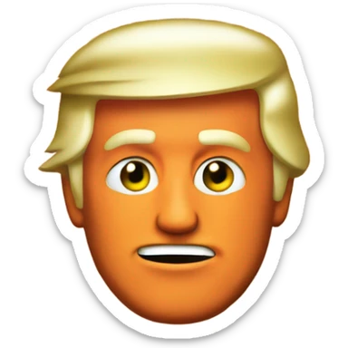 Donald trump as an orange sticker