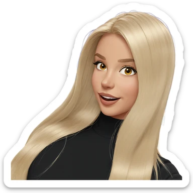 smiling blonde girl portrait sticker