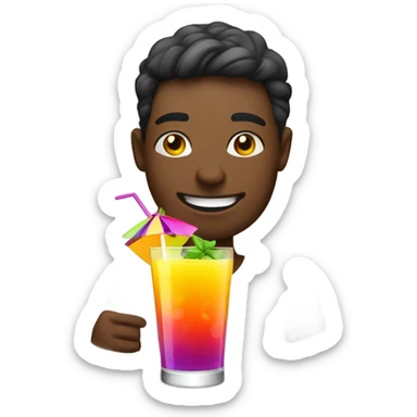 chill vibes with a drink sticker