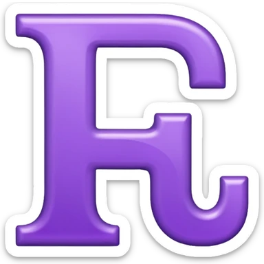 purple capital letter "T" alphabet sticker