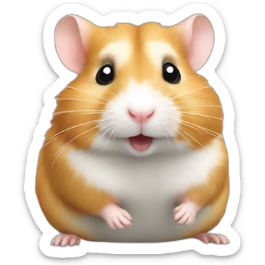 Hamster avec serre tête sticker