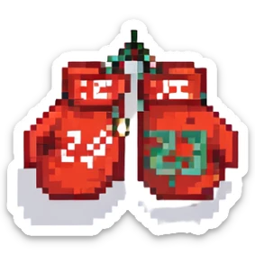 боксерские перчатки с надписью "23", no background sticker