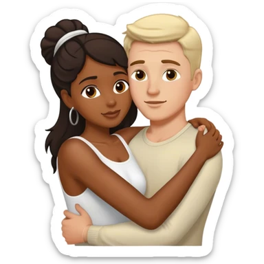 White boyfriend black girlfriend sticker