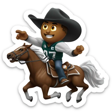 Philadelphia Eagle squashing a cowboy sticker