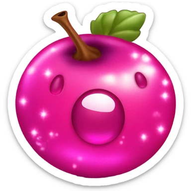Hot pink blueberries with sparkles  sticker