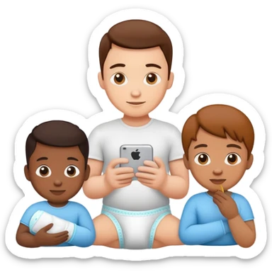 a developer team working with smart diapers sticker