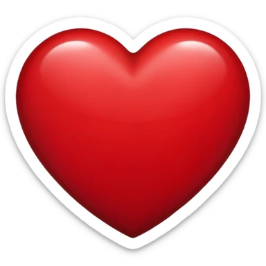 Dark-red heart shape sticker