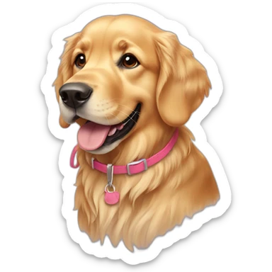 golden retriever with shoes sticker