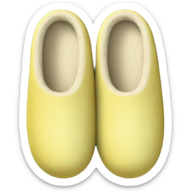Light Pale yellow  luxury slippers sticker
