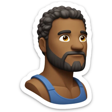 A voluminous man sticker