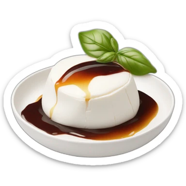 Burrata cheese with balsamic sauce  sticker