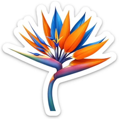 bird of paradise flower sticker