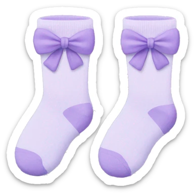 Pastel lavander socks with little bow on top sticker
