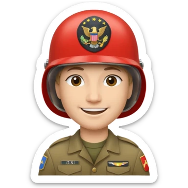 Combine these two 🪖🙂
:military_helmet: :simple_smile: sticker