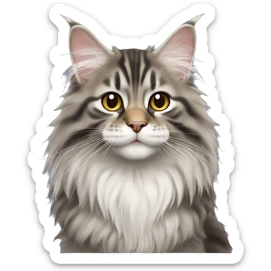 Maine coon Siberian kitten sticker