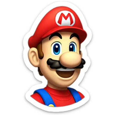 mario laughing out loud sticker