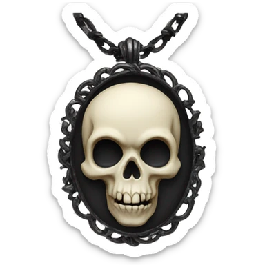 skull goth jewelry sticker