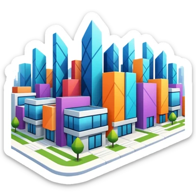 futuristic neighborhood sticker