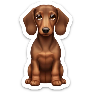 brown dachshund poodle mix sticker