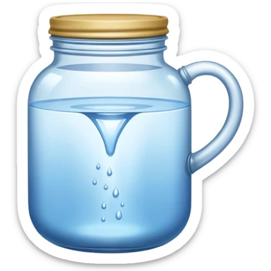 Aquarius (a jar spilling water outward) sticker