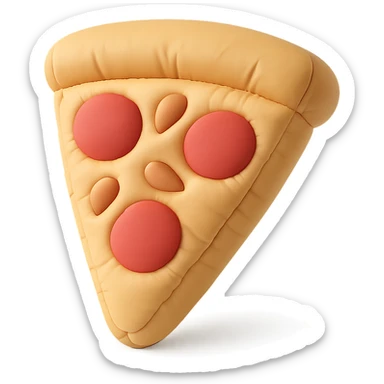 illustration of a pizza slice in cushion style sticker