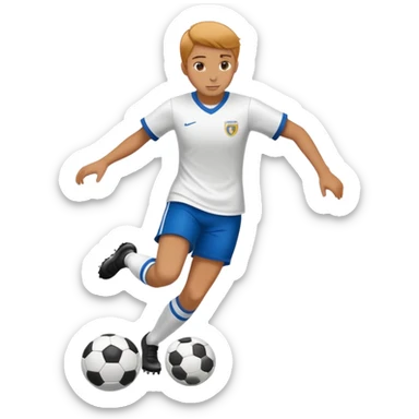 playing soccer sticker