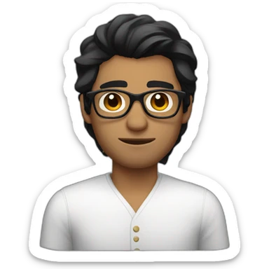 no way jose with slick black hair and glasses sticker
