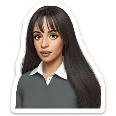 realistic portrait of a girl sticker