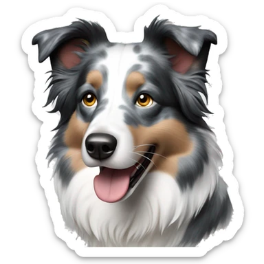 border collie blue merle sticker