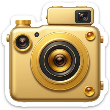 a premium to quality made of gold photocamera sticker