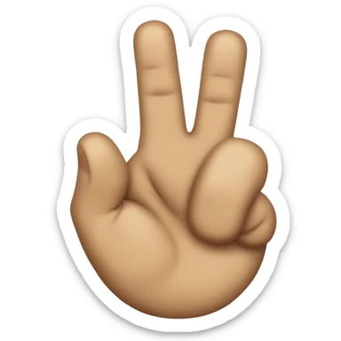 “a peace emoji but have the thumb out aswell” sticker