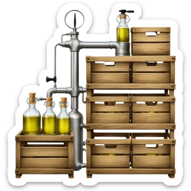 Olive oil factory sticker