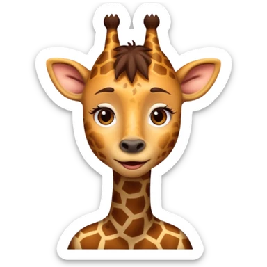 Woman with a neck like giraffe  sticker