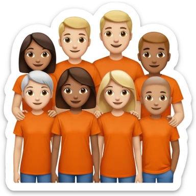 charity festival night with orange tshirt sticker