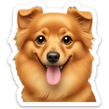 Orange Pomeranian dachshund mix sticker