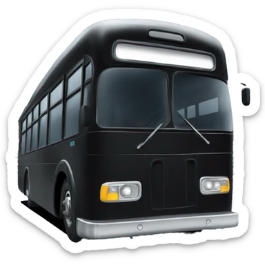 Very shiny black bus real  sticker