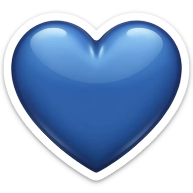 Dark blue heart emoji sticker