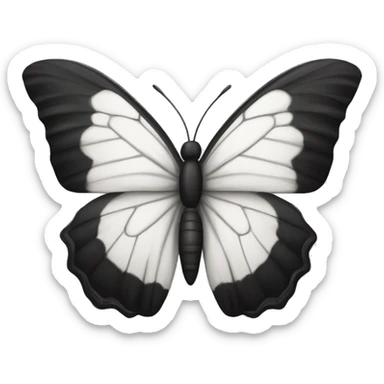 Mariposa boland e blanco y negro  sticker