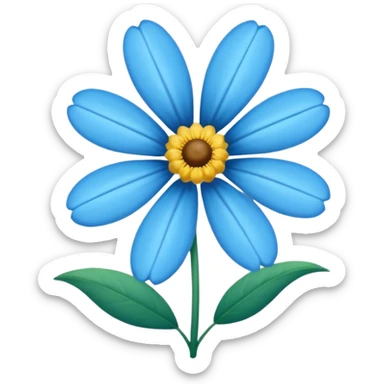 Flor color azul sticker