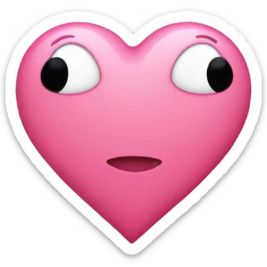 Pink heart sticker