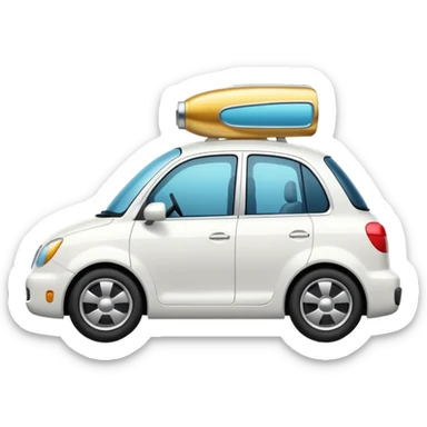 Auto blanco yendo al cine sticker