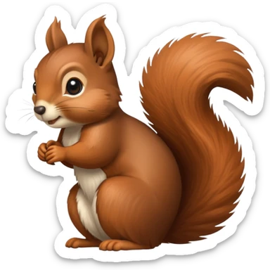 Squirrel facing forwards  sticker