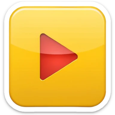 single yellow video play button on white square, minimal flat design, isolated, no text, no watermark --ar 1:1 --v 6
 sticker
