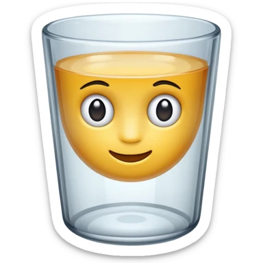 glass cup empty sticker