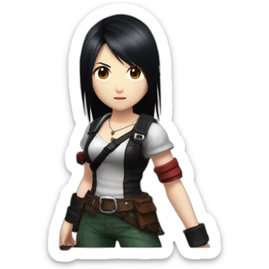 Final fantasy 7 remake tifa locarte sticker