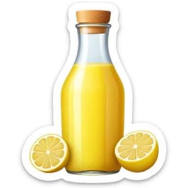 Bottle lemon juice sticker