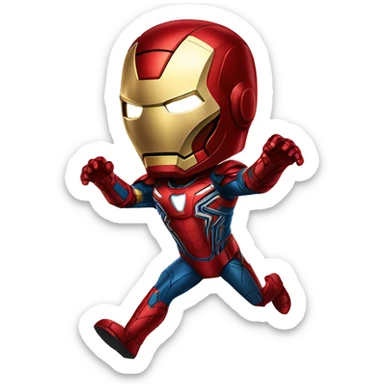 Iron man besando a Spider-man  sticker